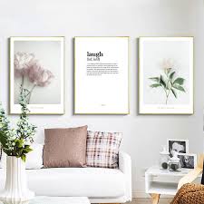 This list of beautiful and minimalistic pieces will surely update your space with a feeling of calm (hey, handmade, ceramic incense burner) and simplicity, with a little bit of excitement (peep some fun shaped vases and the cutest felt garland that you ever did see). Home Garden Kf Nordic Letters Flower Canvas Wall Poster Painting Living Room Home Decor E Vintage Nautical Home Decor Posters Prints