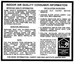 carpeting indoor air quality and the