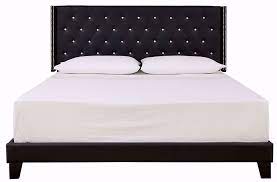 vintasso black queen upholstered bed