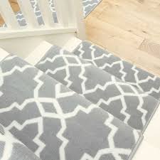 grey trellis stair carpet runner cut