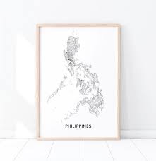 Philippines Map Wall Art Country Map