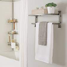 Org Wall Shelf With Towel Bar Bed