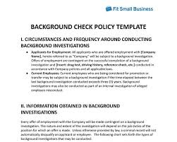background check policy what to
