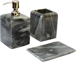 We are professional in stone solutions please leave your contact information and needs, we will solve. Amazon Com Wigano Pure Stone Made Bathroom Accessories Set Stone Bathroom Set With Chrome Polish Pump Home Kitchen