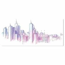 designart purple city skyline
