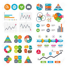Business Data Pie Charts Graphs Swimming Pool Icons Shower