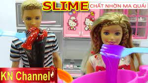 Đồ chơi trẻ em Búp bê Barbie GIA ĐÌNH LUCY tập 22 Nấu ăn Slime Chất nhờn ma  quái Kids toy - YouTube