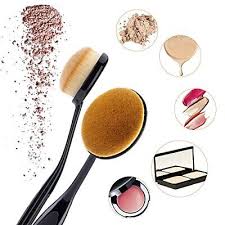 black oval toothbrush makeup brush set