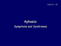 Ppt Aphasia Symptoms And Syndromes Powerpoint