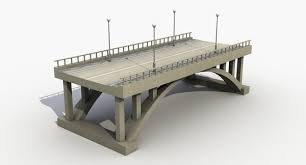 concrete bridge 28 3d model 3d