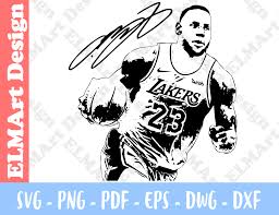 Vector + high quality images. Stencil Hd Lebron James Basketball Player By Elmart Design On Zibbet