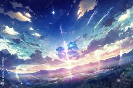 anime sky art wallpaper background