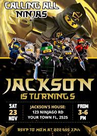 LEGO Ninjago Cole Birthday Invitation