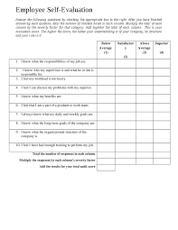 Employee Self Evaluation Form Template Love Where You Work