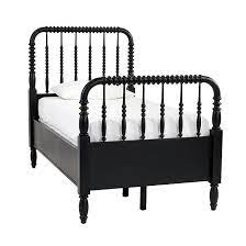 Savoy Black Wood Rounded Spool Bed