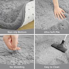 fluffy round rug gy carpets for