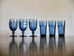 Dusky Blue Gibraltar Iced Tea Glasses