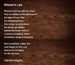 woman s lips poem by marieta maglas