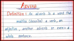 adverb definition with exles types