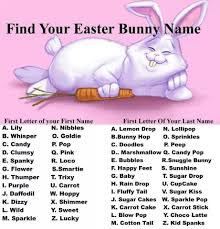 Matching by name using these techniques may produce duplicate records. Easter Bunny Names Easter Humor Names