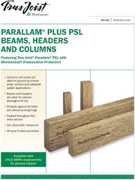 parallam plus psl beams headers and