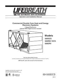 500 Dcs Operating Manual Lifebreath