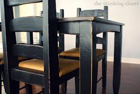 black distressed table makeover the