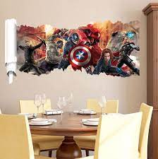 3d America Marvel Avengers Wall