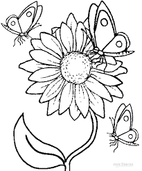 Yellow and bright, turning her head towards sunlight, and yes that's sunflower you are right. Printable Sunflower Coloring Pages For Kids