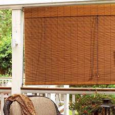 Brown Balcony Bamboo Blinds For Home