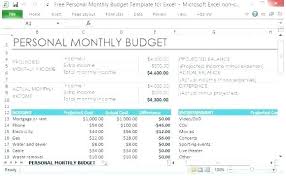 Personal Budget Template For Mac Monthly Budget Template