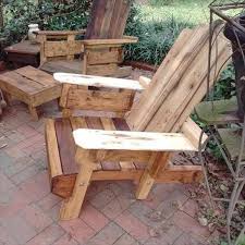rustic wood pallet adirondack chair
