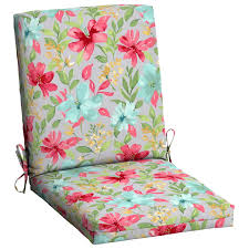 mainstays 43 inch x 20 inch multi color fl rectangle outdoor chair cushion 1 piece size 20 x 43