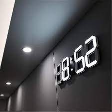 3d Led Digital Wall Alarm Clock Home