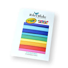 Riley Blake Designs Confetti Cottons Solid Colour Swatch Chart Crayola Colours