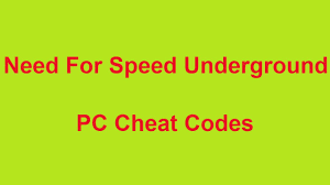 Underground was made in gt / street racing genre and have everyone as srb rating. Need For Speed Underground Cheat Codes Pc Youtube