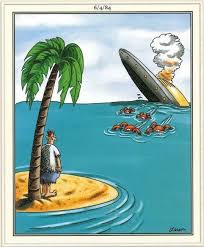 Deserts are hot and dry. The Far Side By Gary Larson Funny Cartoons Drawings Funny Cartoons Far Side Cartoons