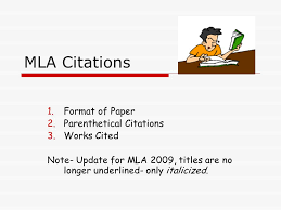 Mla Citations Format Of Paper Parenthetical Citations Works