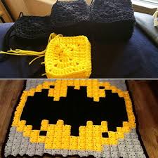Beautiful Skills Crochet Knitting Quilting Batman Logo