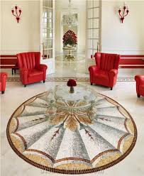 inlaid slate and marble stone mosaic
