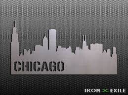 Chicago Skyline Metal Plasma Cut