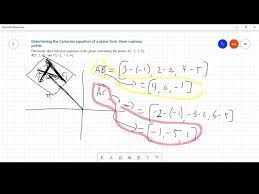 Find Cartesian Equation Of Plane Given