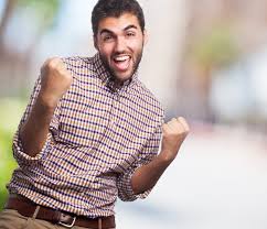 Free Photo | Delighted arab man on blur background.