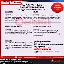Loker sma smk d3 s1 bumn pt. Lowongan Kerja Alfamart Group Pt Sumber Alfaria Trijaya Tbk Mataram Lombok Ntb Nesianet