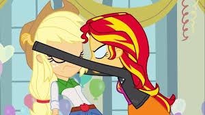 safe screencap applejack sunset