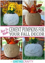 Cement Pumpkin For Your Fall Decor