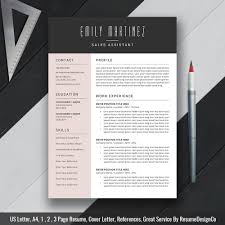 2020 Ms Word Resume Template Cover Letter And References Templates Resume Fonts And Icons Resume Editing Guide Digital Instant Download The Emily