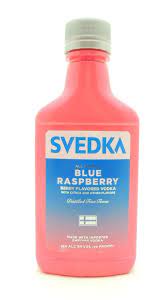 svedka blue raspberry vodka half pint 200ml