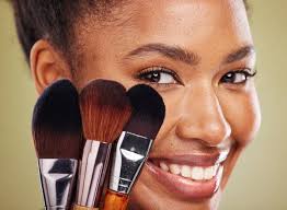 black women makeup stock photos