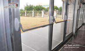 Double Glass Door With Push Bar Liri